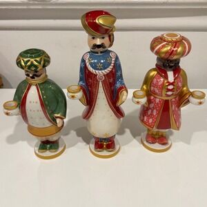 Villeroy & Boch Benedikt and Friends Porcelain Figural Candle Holder Set of 3